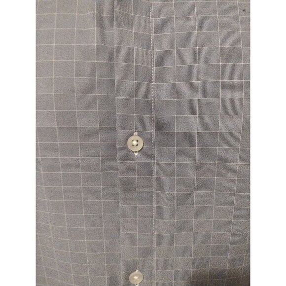 Mizzen Main Leeward Blue Check Long Sleeve Button Shirt 2XL Trim Fit - Picture 3 of 11